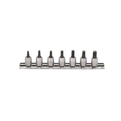 SOCKET SET ON RAIL 1/4DR TORX SET  7-PCS, T10-T40