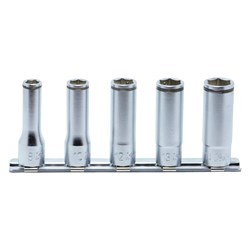 SOCKET SET ON RAIL NUTGRIP DEEP 3/8 DR SET