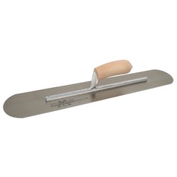 MTSP22 - Marshalltown 22" x 4" Pool Trowel with Curved Wood Handle