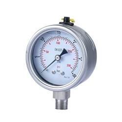 BIA-NXT Vertical Multi-Stage Liquid Filled Pressure Gauge 30Bar