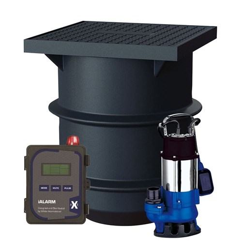 BIA-ICON250PSFB45VAS2 - Sewage Pump Station Kit Inc Vortex Pump, 250L Tank & Alarm