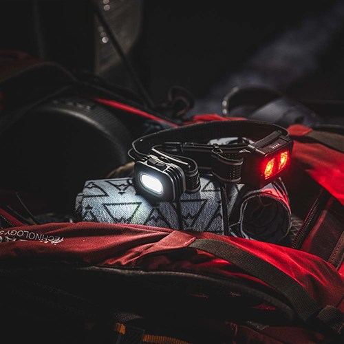 COAST RL10R Rechargeable 750 Lumen Dual Colour Headlamp with Red Rear Lighting