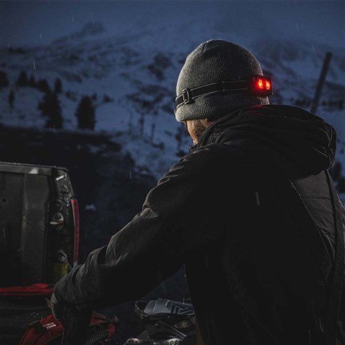 COAST RL10R Rechargeable 750 Lumen Dual Colour Headlamp with Red Rear Lighting