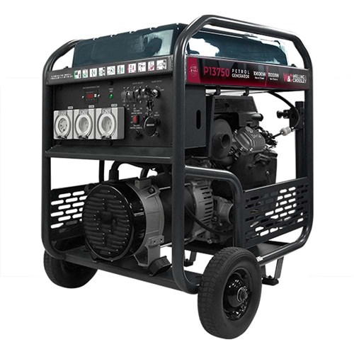 WC-P13750 Welling & Crossley 13.75 kVA (11,000W) Open Frame AVR Petrol Generator with E-Start