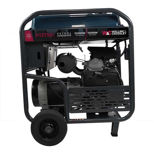 WC-P13750RCD Welling & Crossley 13.75 kVA (11,000W) Open Frame AVR Petrol Generator E-Start & RCD