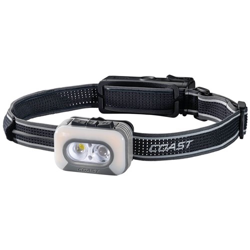 COAST RL35R Rechargeable 1100 Lumen Tri Colour Voice Control Headlamp with Red Rear Lighting